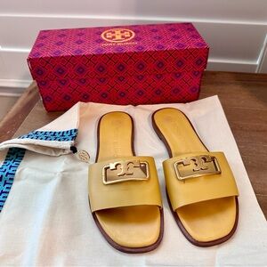Tory Burch Shelby Slide Starfruit Yellow 8
